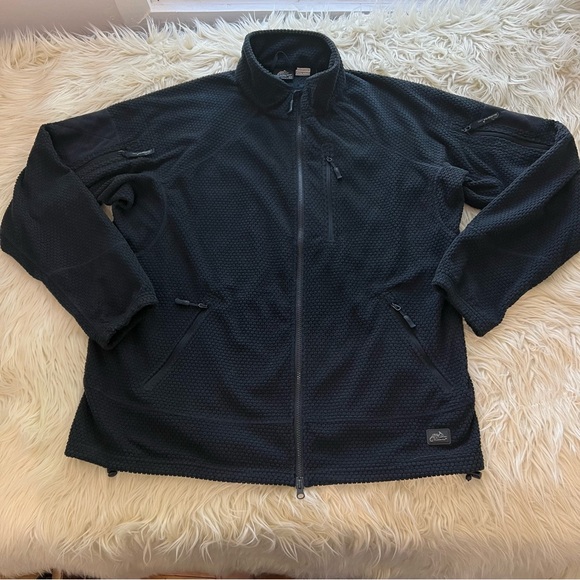 Helikon-Tex ALPHA TACTICAL Grid Fleece Jacket Full Military Zip Black Men’s XL - Picture 1 of 11